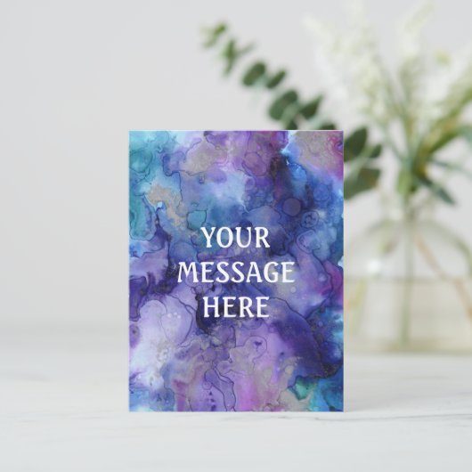 インクの背景のカスタマイズ混在 – お客様自身 ポストカード (スタンド正面)