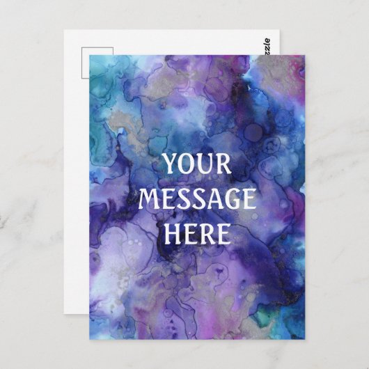 インクの背景のカスタマイズ混在 – お客様自身 ポストカード (正面/裏面)