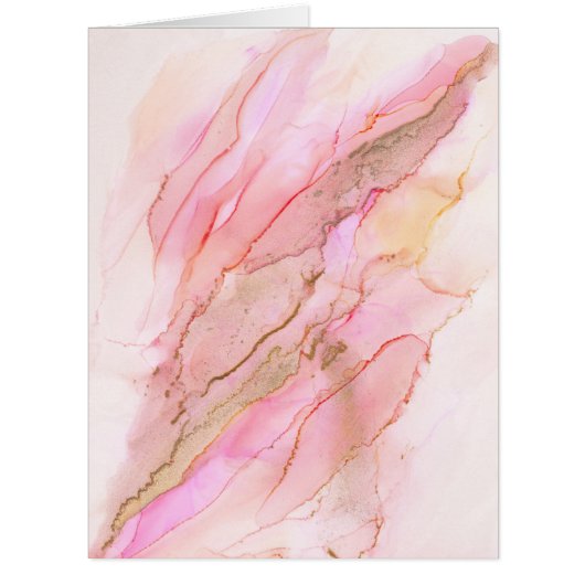 インクの雲にピンク色の金ゴールド (正面)