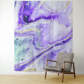 インクの飛沫 紫大理石 フォトブース 背景 タペストリー (インサイチュ)