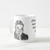 インクは哀れな人をスケッチしました: H.L. Mencken マグカップ (正面左)