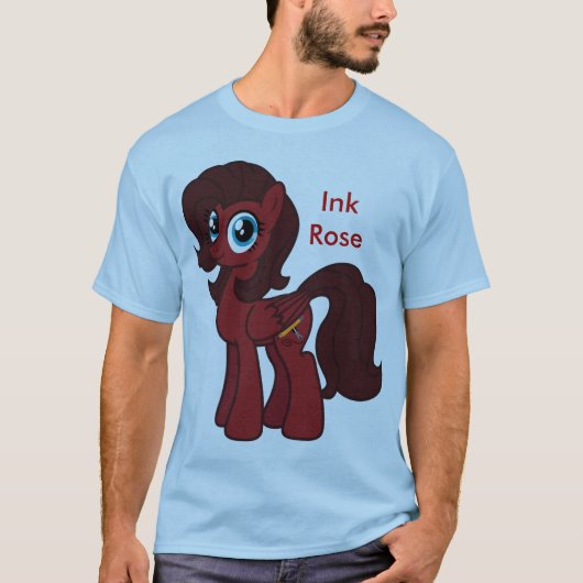 インクばら色のTシャツ Tシャツ (正面)