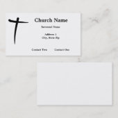 インクをしみ込ませられたキリスト教の十字の名刺 名刺 (正面/裏面)