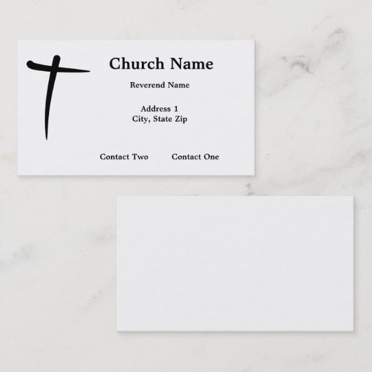 インクをしみ込ませられたキリスト教の十字の名刺 名刺 (正面/裏面)