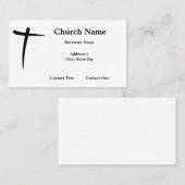 インクをしみ込ませられたキリスト教の十字の名刺 名刺 (正面/裏面)