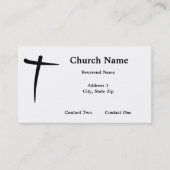 インクをしみ込ませられたキリスト教の十字の名刺 名刺 (正面)