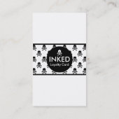 インクをしみ込ませられたスカルのスタンプカード ロイヤリティカード (裏面)