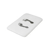 インクをしみ込ませられた足跡(白い) バスマット (アングル)