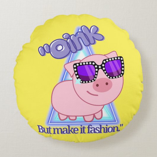 インクを入れてもファッション ラウンドクッション (正面)