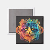 インクアカラフルートキャットマグネット マグネット (正面/裏面)