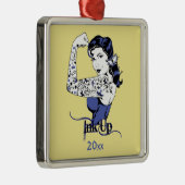 インクアップガールとタトゥーデザイン メタルオーナメント (右)