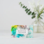 インクアモダンート抽象デザイン 名刺 (スタンド正面)