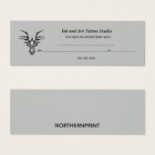 インクアンドアートタトゥースタジオアポイントメントカード (正面&裏面)