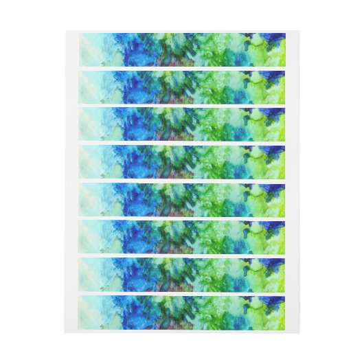 インクアートの飛び散った包みラベル ラップアラウンドラベル (シート)