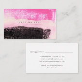 インクアートモダンホッ鮮やかトピンクブラック 予約カード (正面/裏面)