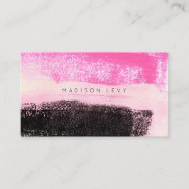 インクアートモダンホッ鮮やかトピンクブラック 予約カード