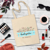 インクイお洒落ワイルドフラワースタイリッシュ先生プレゼント トートバッグ