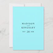 インクイアクアファブ抽象芸術バジェット結婚ズ 招待状 (裏面)