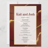 インクイアーストーネレッド抽象芸術アメージングファブ結婚ズ 招待状 (正面)