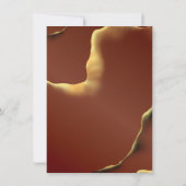 インクイアーストーネレッド抽象芸術アメージングファブ結婚ズ 招待状 (裏面)