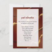 インクイアーストーネレッド抽象芸術アメージングファブ結婚ズ 招待状 (正面)