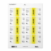 インクイエロストライプのーのスポイトボトル血清ラベル ラベル (フルシート)