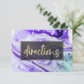 インクイスプラッシュパープルマーブルとゴールドフォイルの方向 エンクロージャーカード (スタンド正面)
