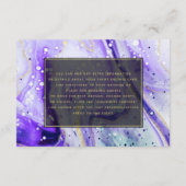 インクイスプラッシュパープルマーブルとゴールドフォイルの方向 エンクロージャーカード (裏面)