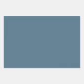 インクイブルー無地のカラー ラッピングペーパーシート (正面)