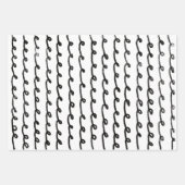 インクイループブラッシュストロークシンプルのミニマル白黒 ラッピングペーパーシート (正面2)