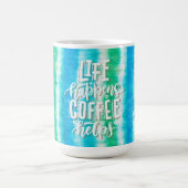 インクインストライプツサマービベス絞り染め コーヒーマグカップ (中央)