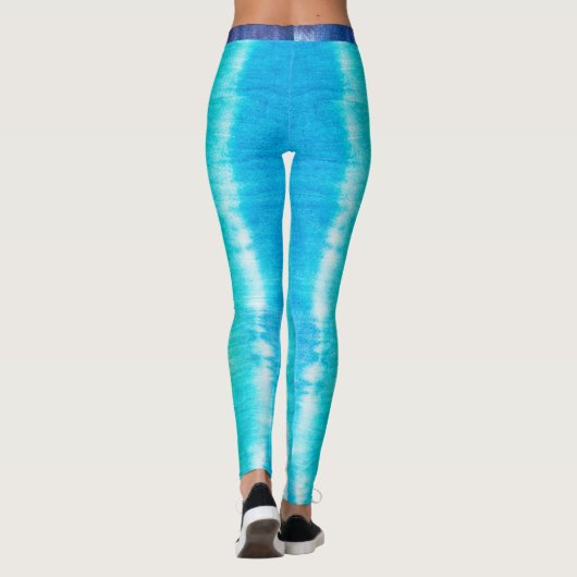 インクインストライプツサマービベス絞り染め レギンス (裏面)