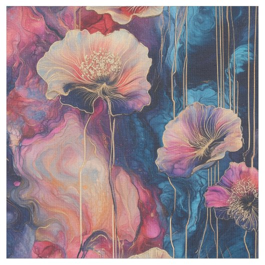 インクイーフローラコスモス ファブリック (クローズアップ)