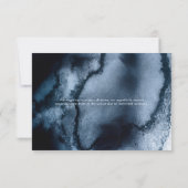 インクイーブブラックウォーター色RSVPカード 招待状 (裏面)