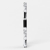 インクイーブラック花模様カスタム Case-Mate iPhoneケース (裏面/右)