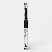 インクイーブラック花模様カスタム Case-Mate iPhoneケース (裏面/左)