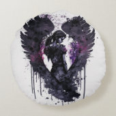 インクイー暗い翼とダークエンジェルバレンタインパイ ラウンドクッション (裏面)