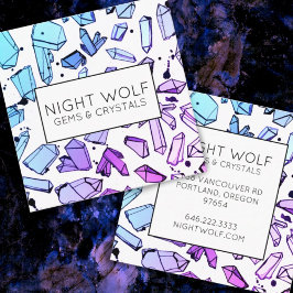 インクイー水カラー水晶の魔法のパターン スクエア名刺