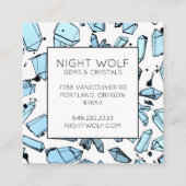 インクイー水カラー水晶の魔法のパターン スクエア名刺 (裏面)