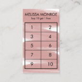 インクイ絵を描ストライプブラシストローク水色ソーシャル ロイヤリティカード (正面)