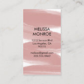 インクイ絵を描ストライプブラシストローク水色ピンク10 ロイヤリティカード (裏面)