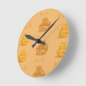 インクウェルセピア – アクリル壁時計 ラウンド壁時計 (傾斜)