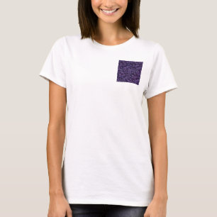 インクウェルブルーの敷石パッチワークテラゾパターン Tシャツ
