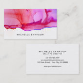 インクウォーター色ピンククリエイティブディレクター 名刺 (正面/裏面)