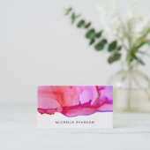 インクウォーター色ピンククリエイティブディレクター 名刺 (スタンド正面)