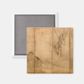 インクオン日本の紙ギボンズ霊長類&ランドスケープ マグネット (正面/裏面)