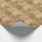 インクオン日本の紙ギボンズ霊長類&ランドスケープ ラッピングペーパー (角)