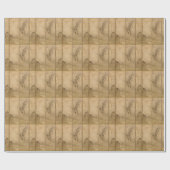 インクオン日本の紙ギボンズ霊長類&ランドスケープ ラッピングペーパー (フラット)