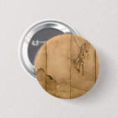 インクオン日本の紙ギボンズ霊長類&ランドスケープ 缶バッジ (正面&裏面)