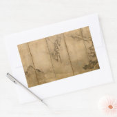 インクオン日本の紙ギボンズ霊長類&ランドスケープ 長方形シール (封筒)